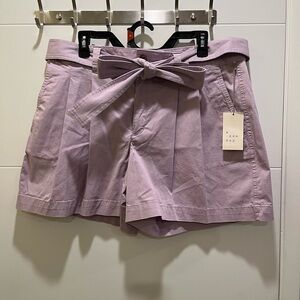 Light Purple Trendy Tie Shorts